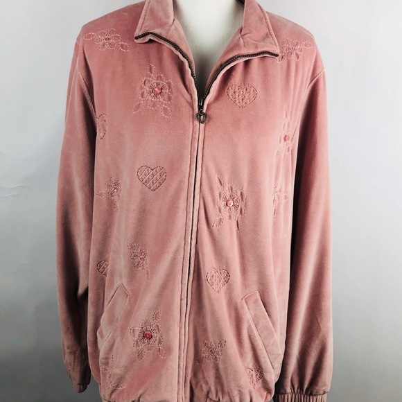 ALFRED DUNNER Women’s Zip Up Jacket Size 14 Pink Soft - Picture 2 of 8